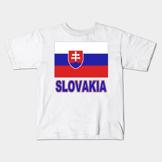 The Pride of Slovakia - Slovak Flag Design Kids T-Shirt by Naves